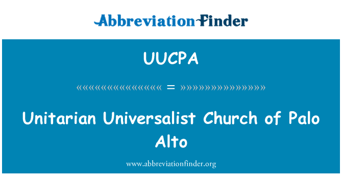 UUCPA: Unitarian universālisma baznīcu Palo Alto