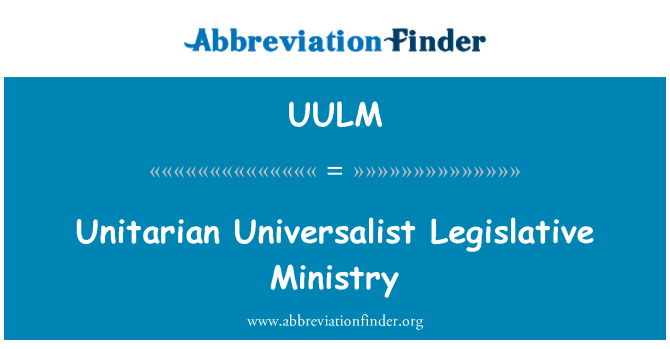 UULM: Unitarian Universalist leġislattivi Ministeru
