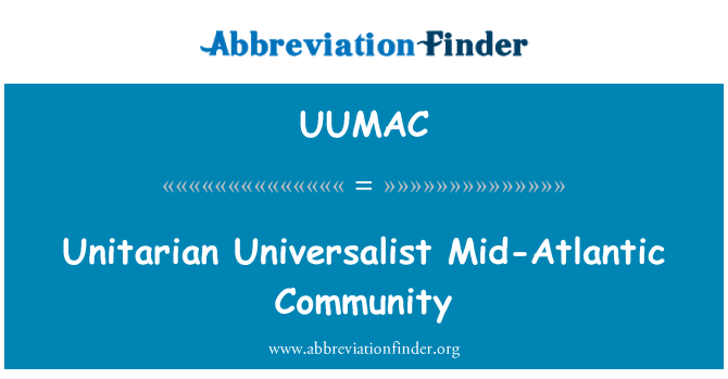 UUMAC: Unitarian Universalist Mid-Atlantic Community