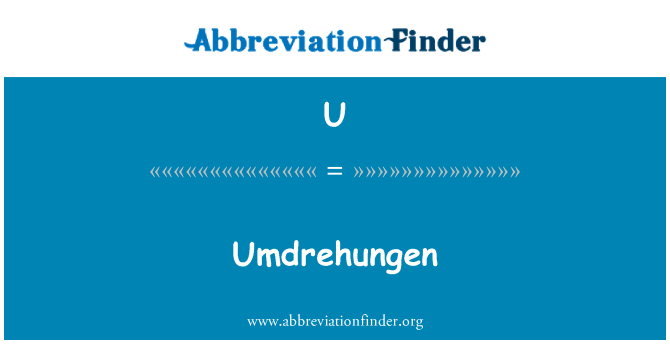 U: Umdrehungen