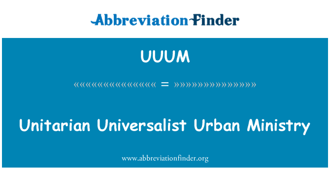 UUUM: Weinyddiaeth trefol Unitarian Universalist