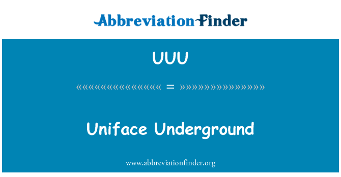 UUU: Anba tè Uniface