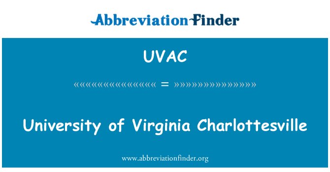 UVAC: University of Virginia Charlottesville