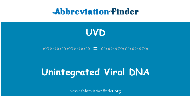 UVD: DNA unintegrated virali