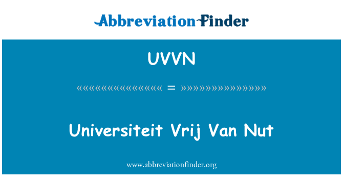 UVVN: Universiteit Vrij Van matice