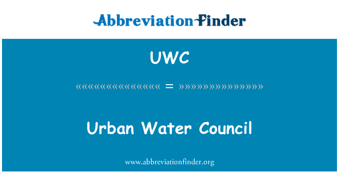 UWC: Consiglio di acque urbane