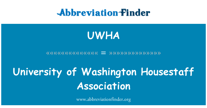 UWHA: Asociatia de Housestaff Universitatea din Washington