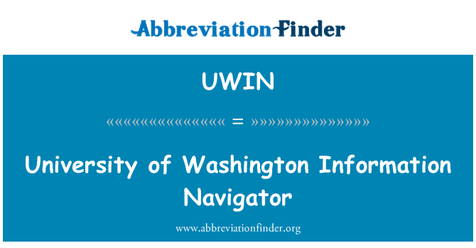 UWIN: University of Washington-Informationen-Navigator