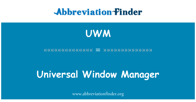 UWM: Universal vindusbehandler