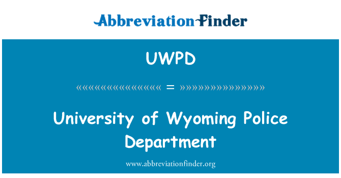 UWPD: Univerzita Wyoming policajné oddelenie