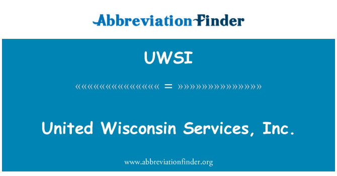 UWSI: Inggris Wisconsin Services, Inc