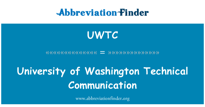 UWTC: Washington Üniversitesi teknik iletişim