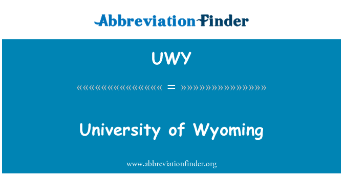 UWY: University of Wyoming
