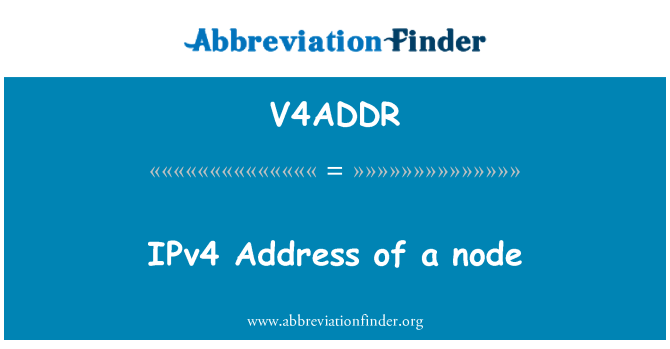 V4ADDR: IPv4 adresa čvora