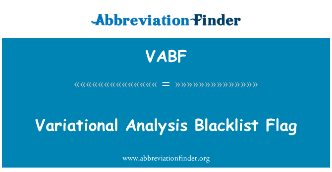 VABF: Variační analýza Blacklist vlajka