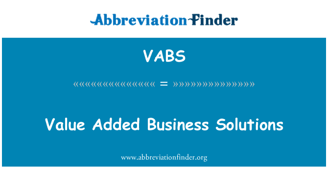 VABS: Gwerth atebion busnes ychwanegol