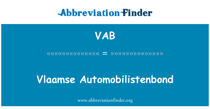 VAB: Vlaamse Automobilistenbond