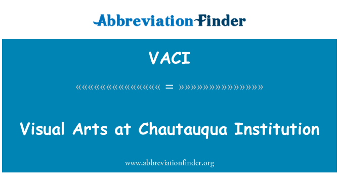 VACI: Arts visuels à l'Institution Chautauqua