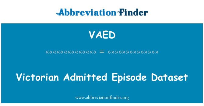 VAED: Victorian Admitted Episode Dataset