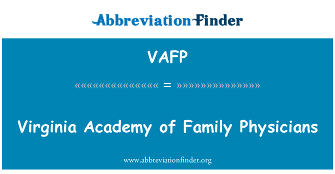 VAFP: สถาบันครอบครัวแพทย์เวอร์จิเนีย