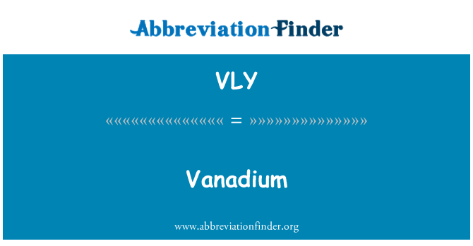 VLY: Vanaadium