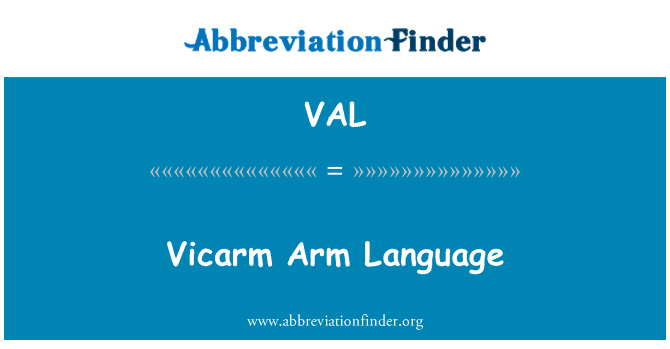 VAL: Braccio Vicarm lingua