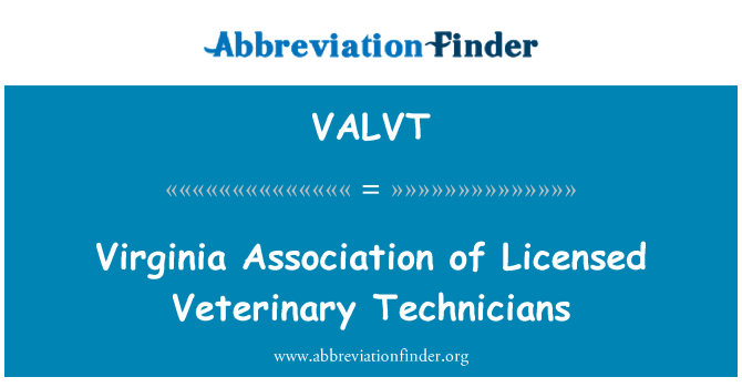 VALVT: Virginia Association of Licensed Veterinary Technicians