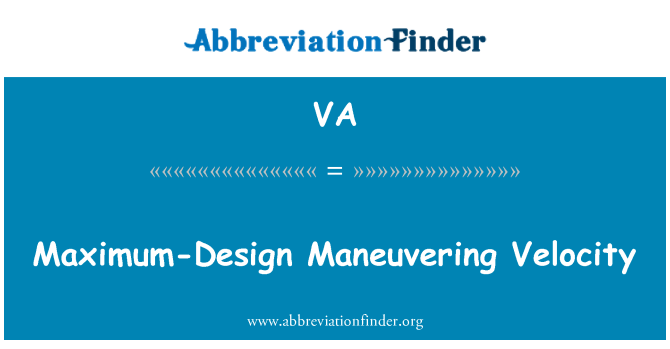 VA: 最大设计机动速度