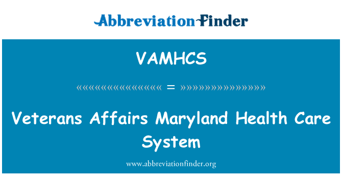 VAMHCS: Sistem perawatan kesehatan veteran urusan Maryland