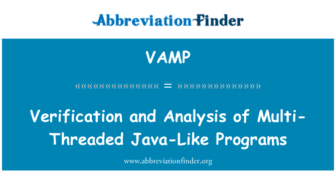 VAMP: Verifikasi dan analisis multi-threaded Jawa-seperti program