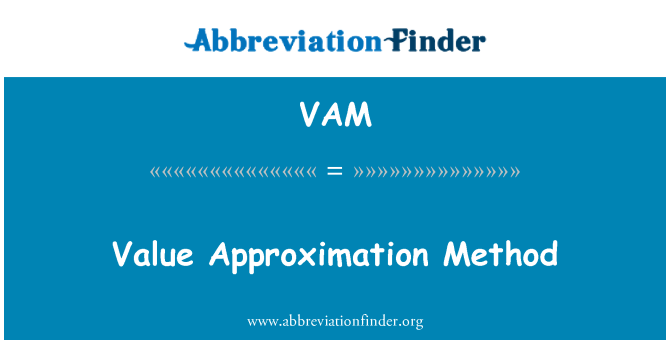 VAM: Μέθοδος προσέγγιση αξία