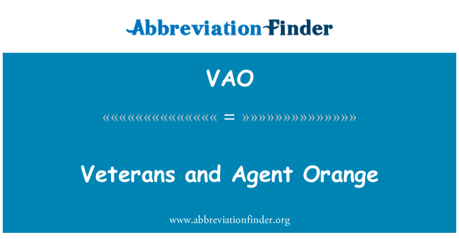VAO: Veteráni a Agent Orange
