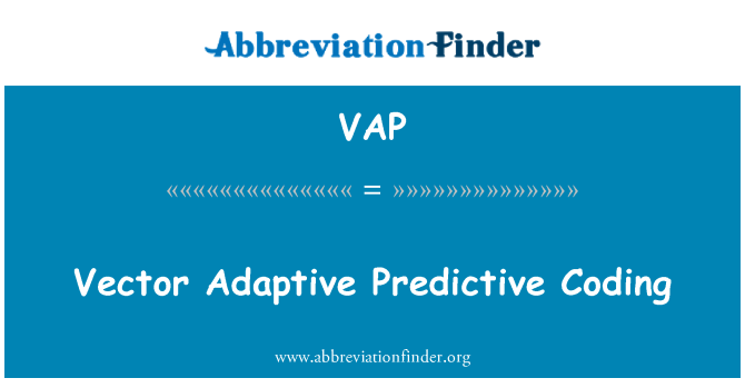 VAP: Vektor adaptivno napovedno kodiranje
