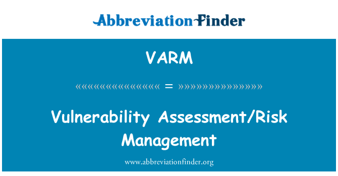VARM: مدیریت ارزیابی در خطر آسیب پذیری