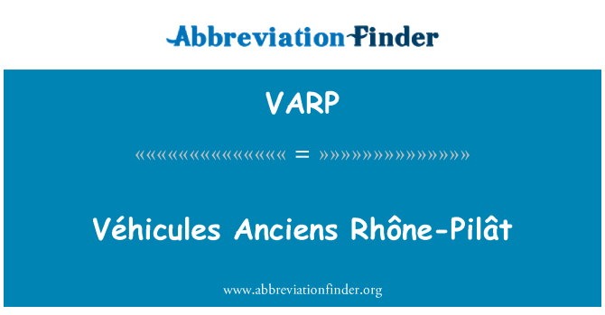 VARP: Véhicules Anciens 론-Pilât