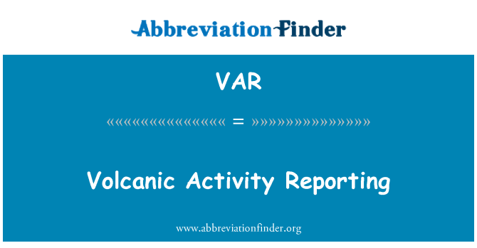 VAR: 火山活動報告