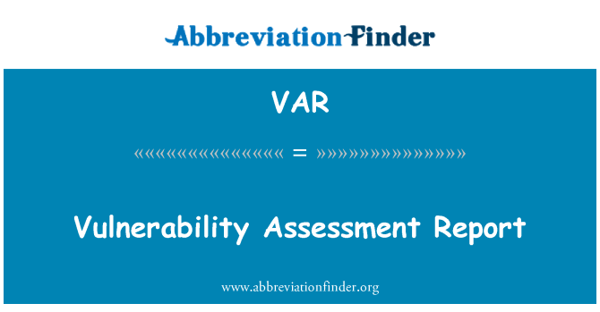 VAR: जोखिम आकलन रिपोर्ट