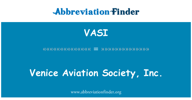 VASI: Venice Aviation Society, Inc.