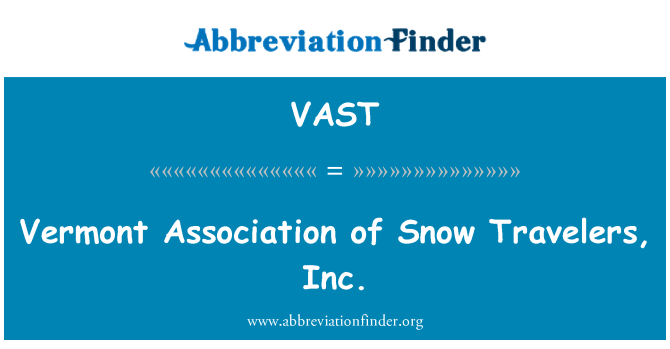 VAST: 佛蒙特州协会 ; 雪旅行
