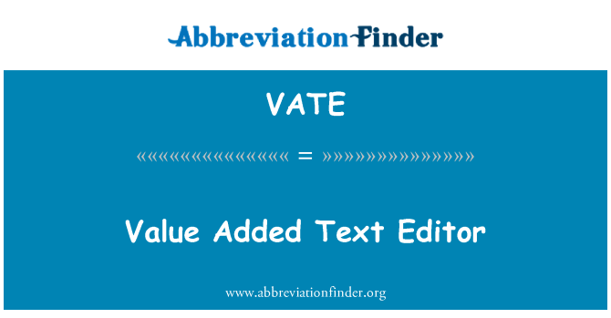 VATE: Valur miżjud editur tat-test