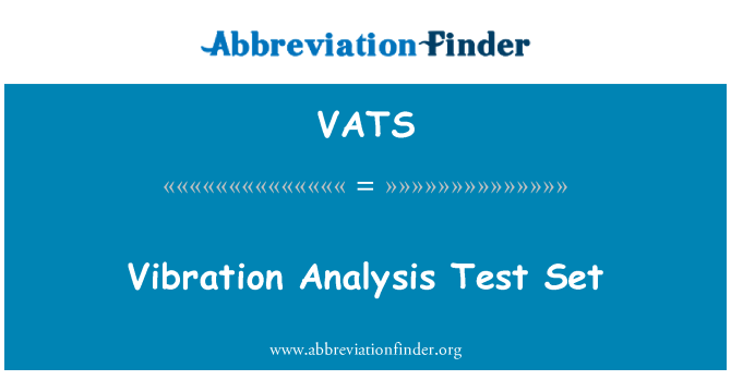 VATS: Vibration Analysis Test Set