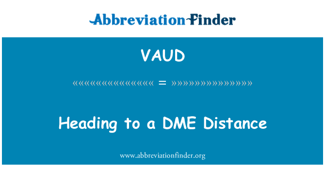 VAUD: Indo para uma distância DME