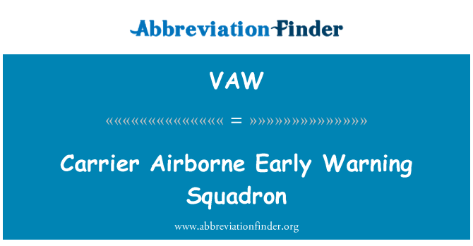 VAW: Hordozó fedélzeti korai előrejelző Squadron