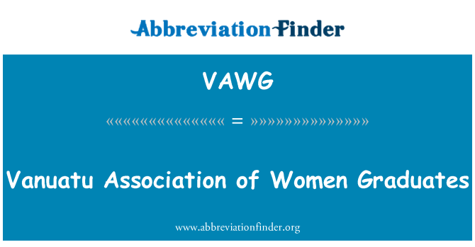 VAWG: สมาคมบัณฑิตสตรีวานูอาตู