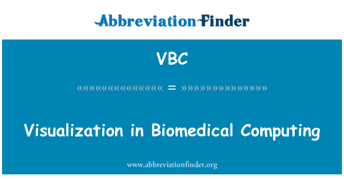 VBC: Визуализация в биомедицинских вычислений