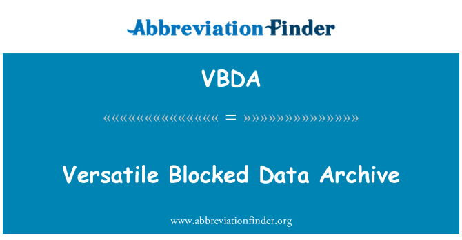 VBDA: Archivo de datos bloqueados versátil