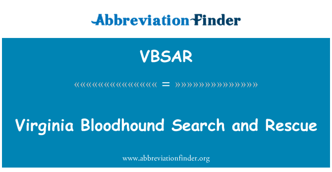 VBSAR: Vijini Bloodhound rechèch ak sekou