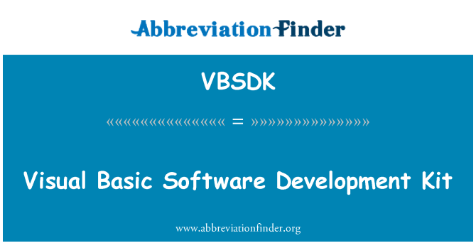 VBSDK: Visual Basic Software Development Kit