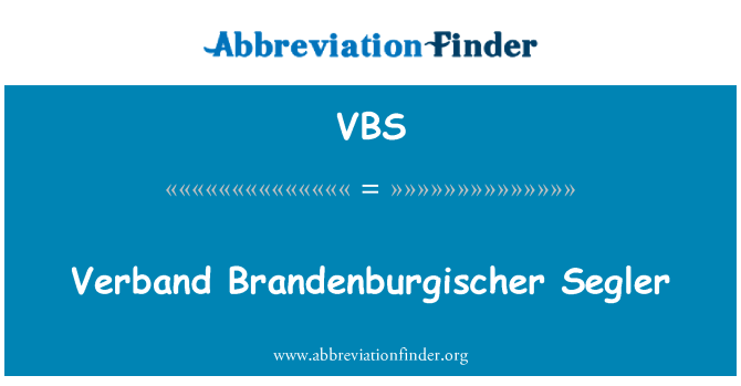 VBS: Verband Brandenburgischer Segler