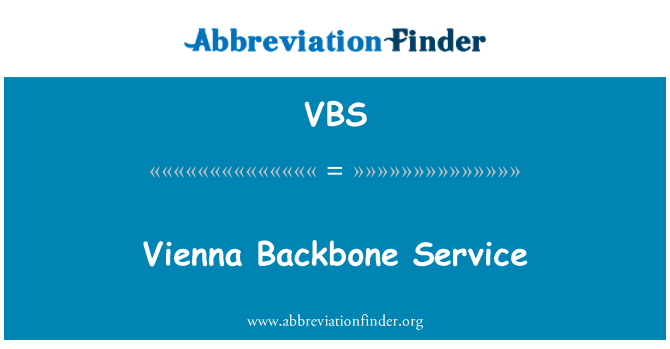 VBS: वियना बैकबोन सेवा